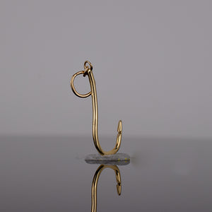 Golden Fish Hook Pendant
