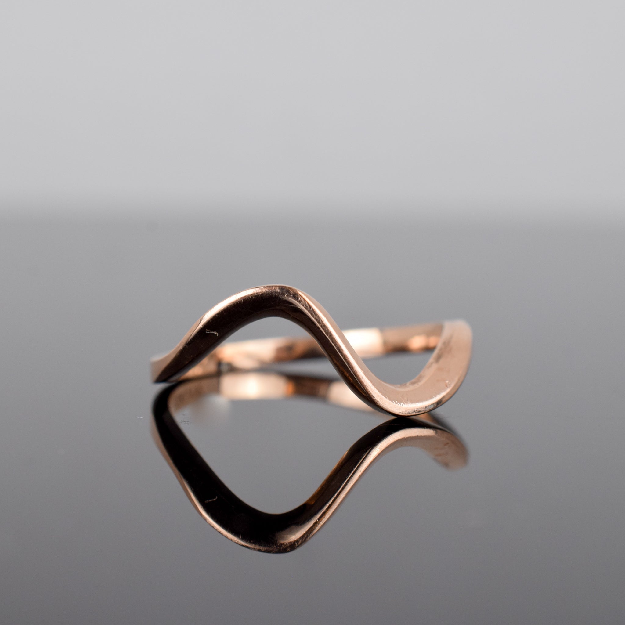 vintage rose gold stacking ring, folklor