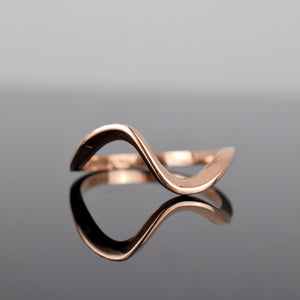 vintage rose gold stacking ring, folklor