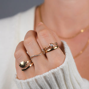Infinity Gold & Diamond Ring (10k)