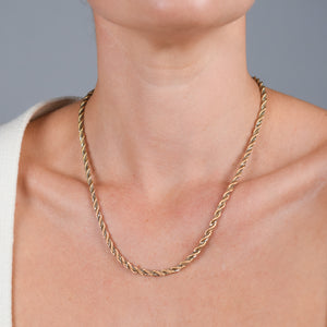 20" Textural Rope Chain Necklace (10k)