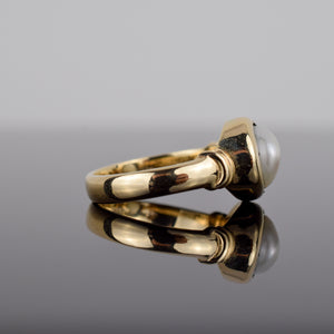 vintage pearl ring, folklor 
