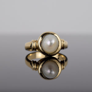 vintage pearl ring, folklor 