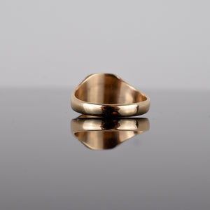 vintage gold signet ring, folklor