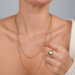 vintage gold rope chain necklace, folklor
