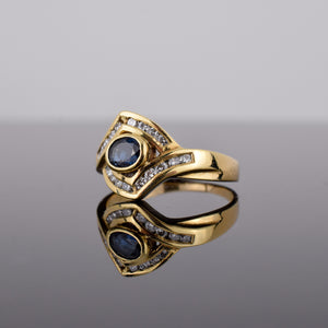 vintage sapphire and diamond ring, folklor