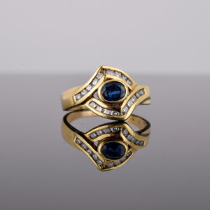vintage sapphire and diamond ring, folklor