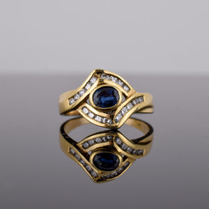vintage sapphire and diamond ring, folklor