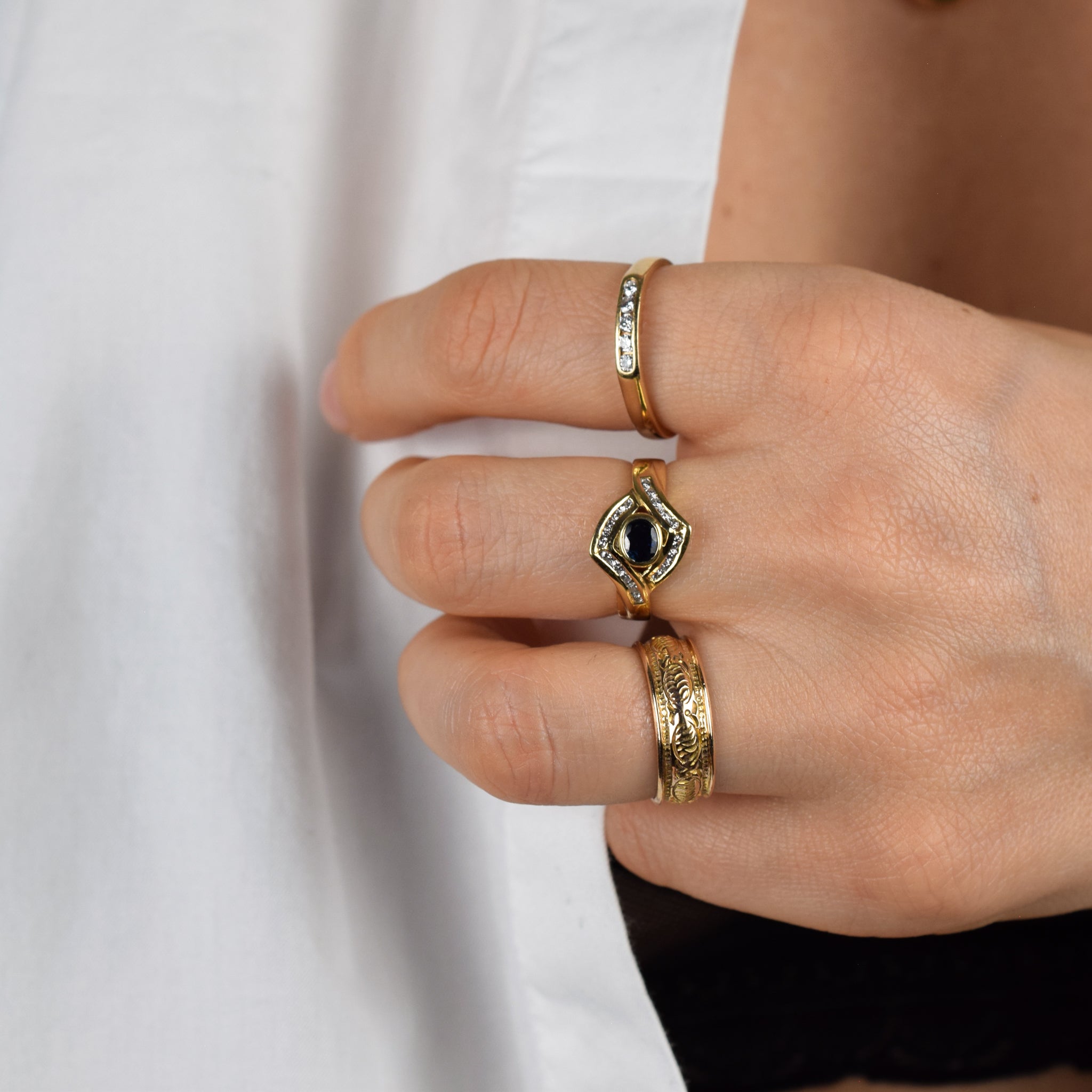 vintage sapphire and diamond ring, folklor