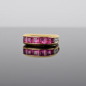 vintage ruby and gold diamond ring, folklor