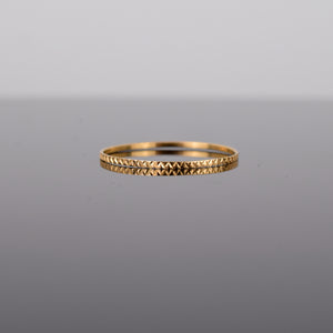 vintage gold stacking ring, folklor