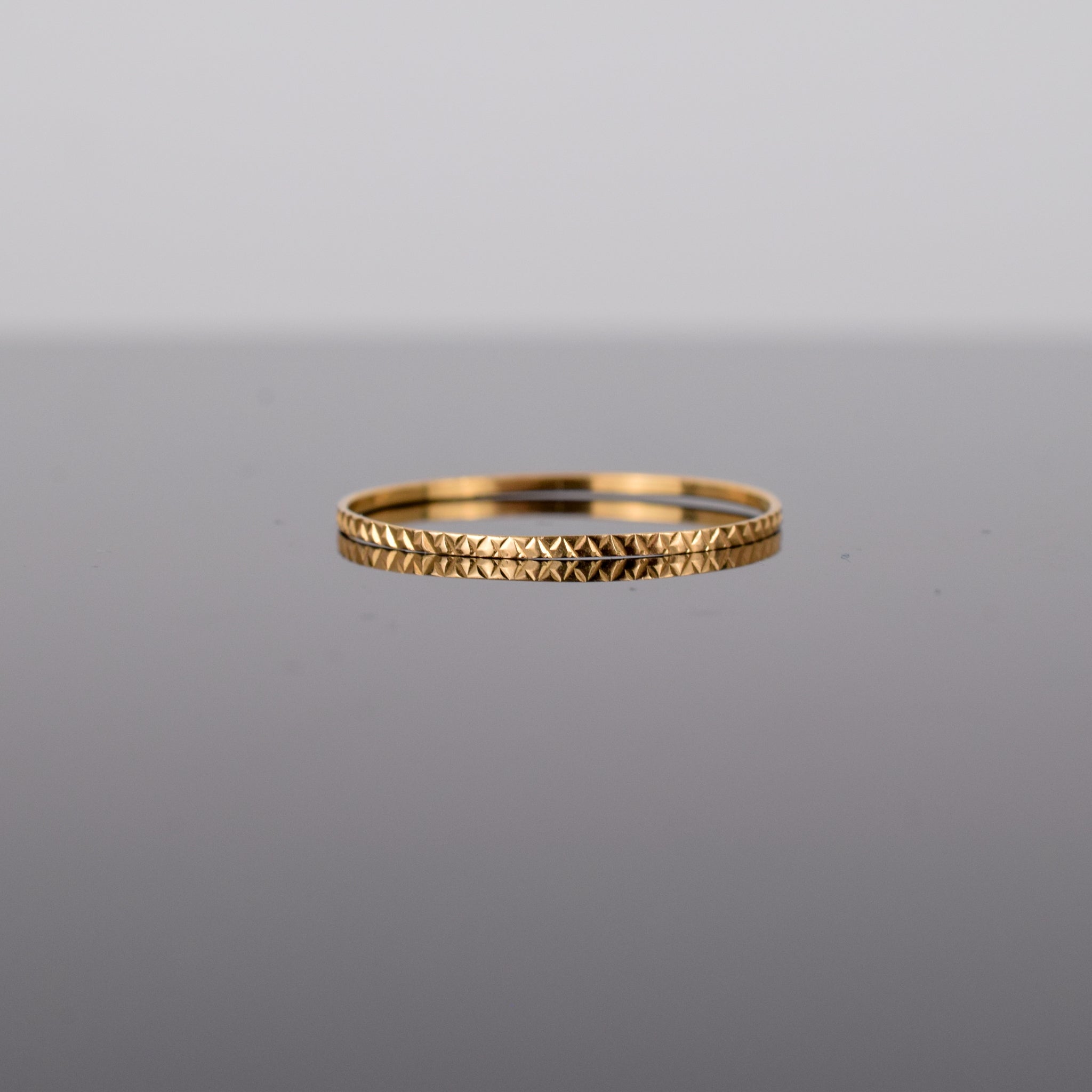 vintage gold stacking ring, folklor