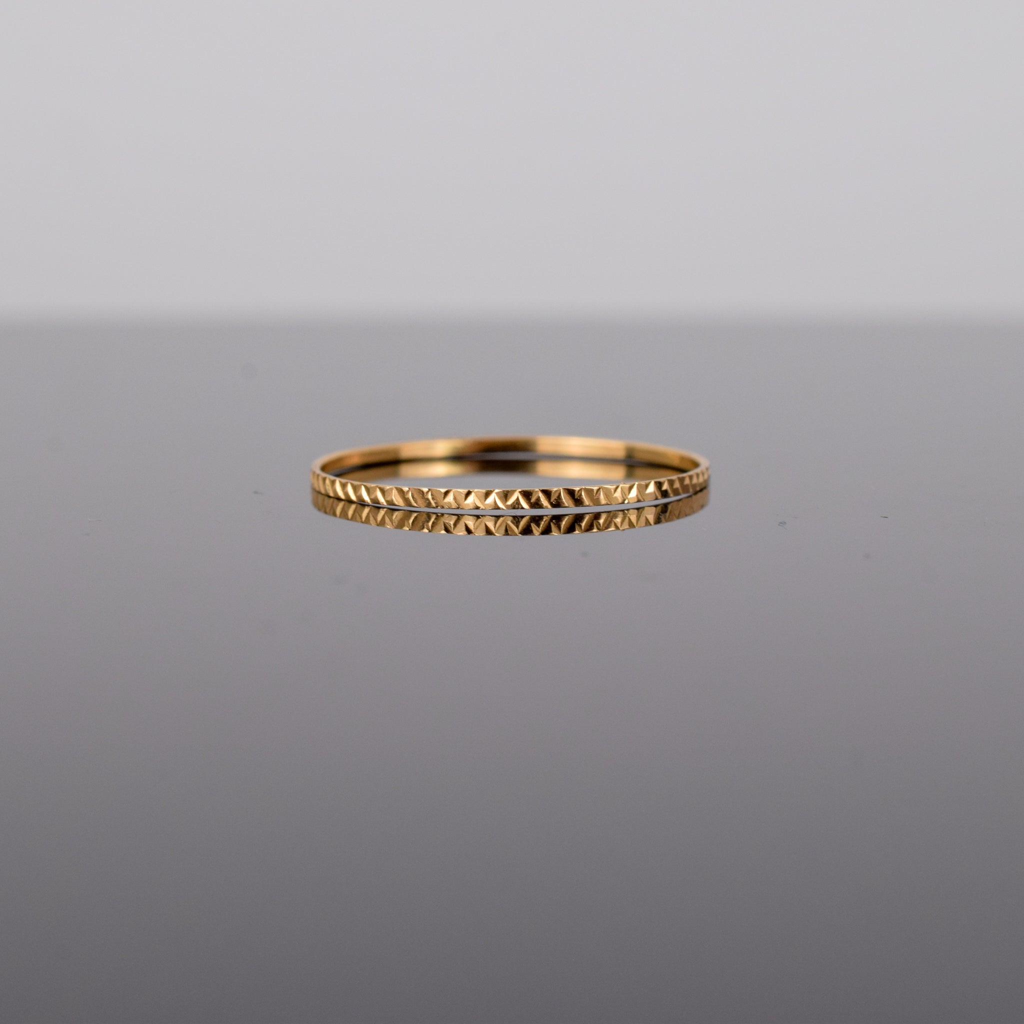 vintage gold stacking ring, folklor