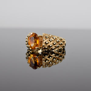 vintage citrine ring, folklor
