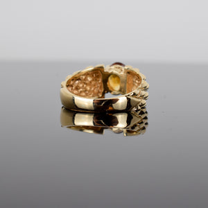 vintage citrine ring, folklor