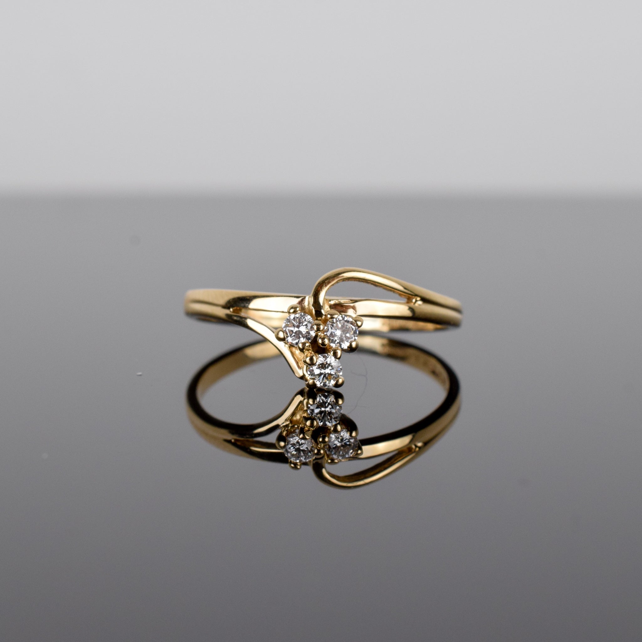 vintage diamond trilogy ring, folklor 