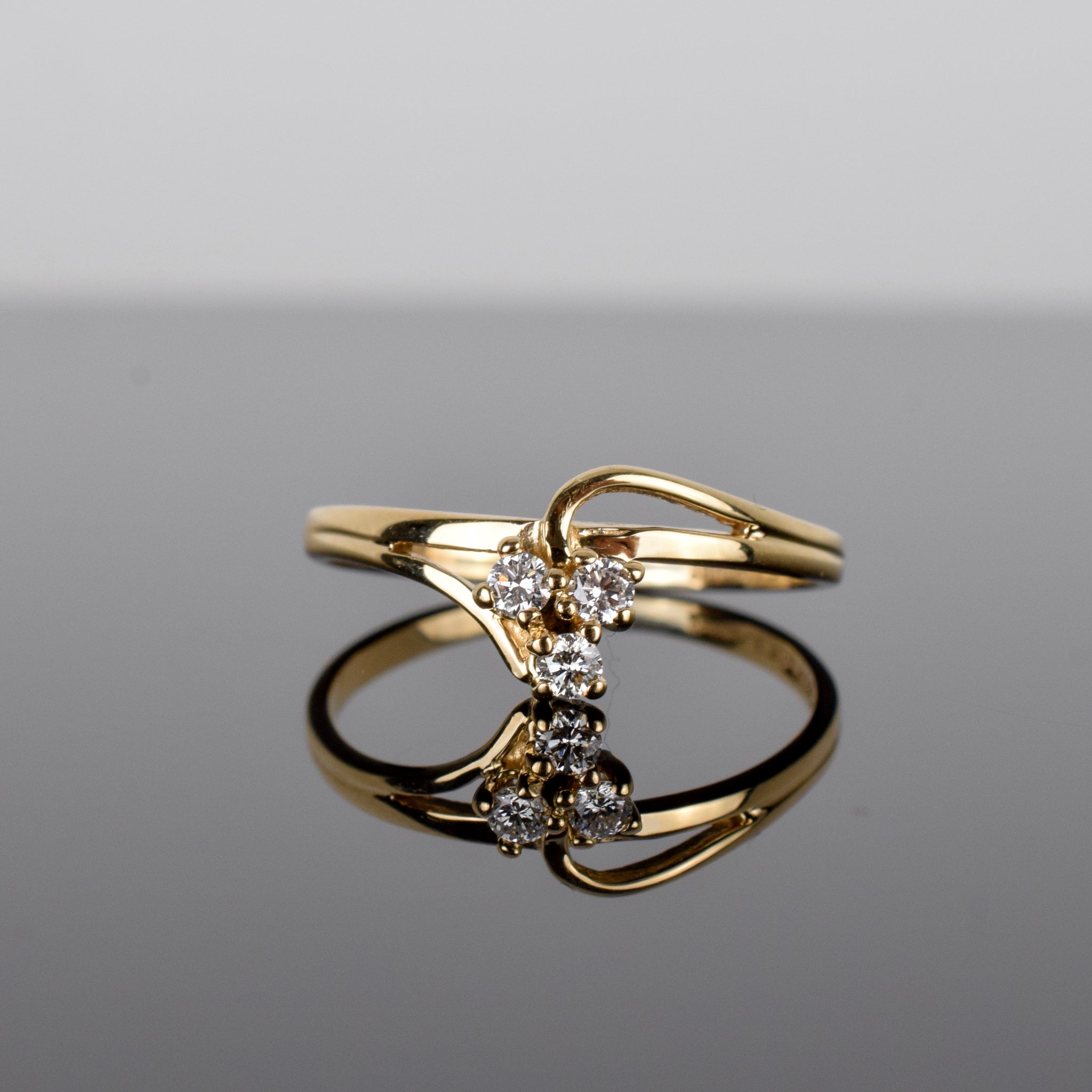vintage diamond trilogy ring, folklor 