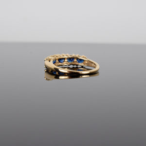 vintage gold and sapphire band, folklor
