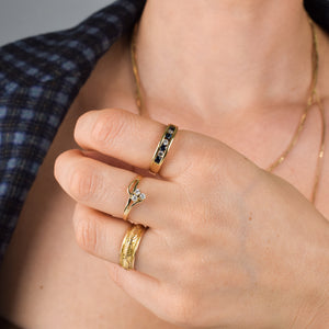 vintage diamond trilogy ring, folklor 