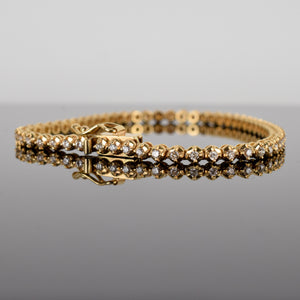 vintage gold diamond tennis bracelet, folklor