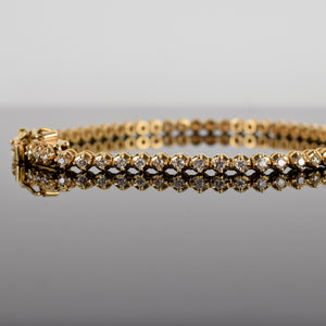 vintage gold diamond tennis bracelet, folklor