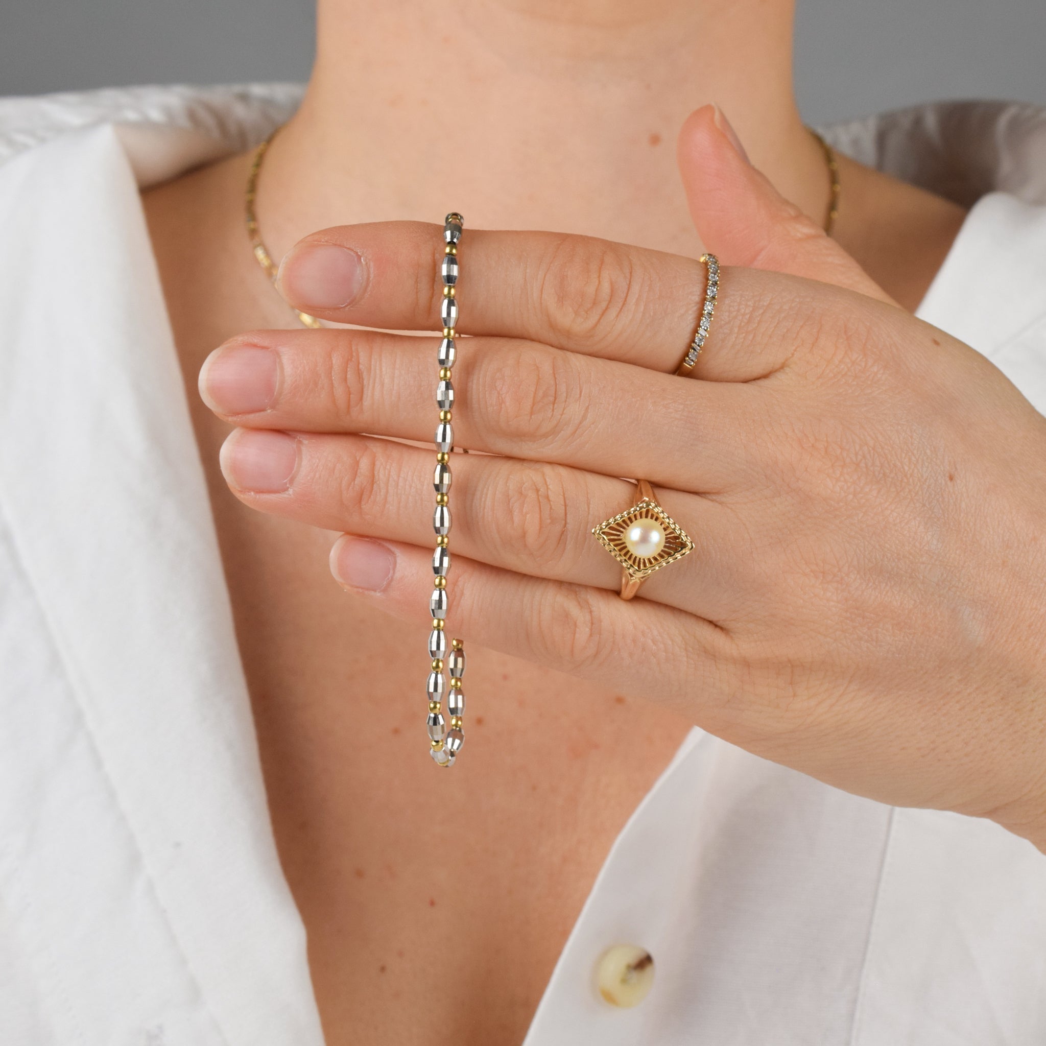 Beaded Gold Bracelet (14k)