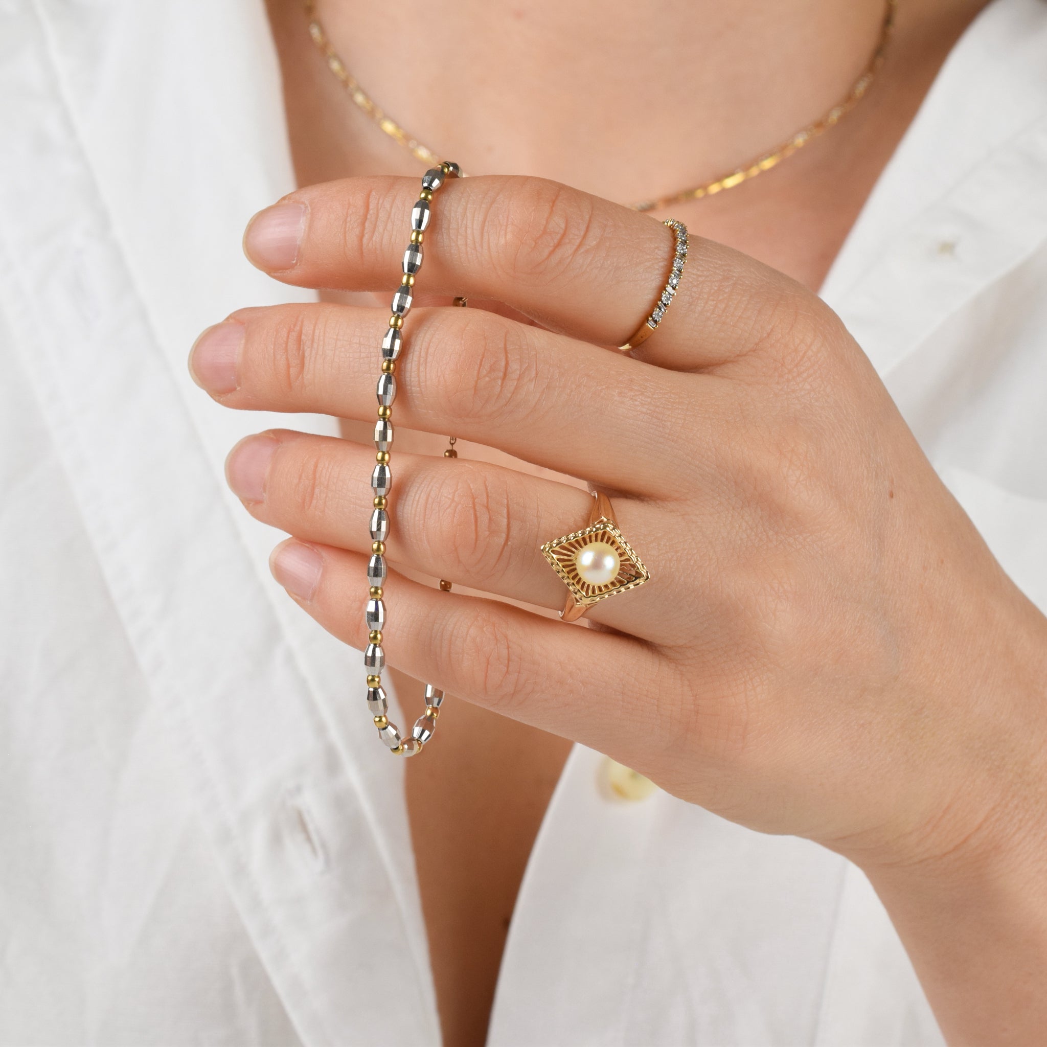 Beaded Gold Bracelet (14k)